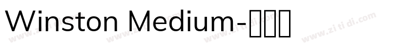Winston Medium字体转换